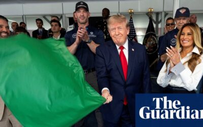 Donald’s big day out at Washington’s IndyCar race – from furious flag-waving to dubious weather forecasting
